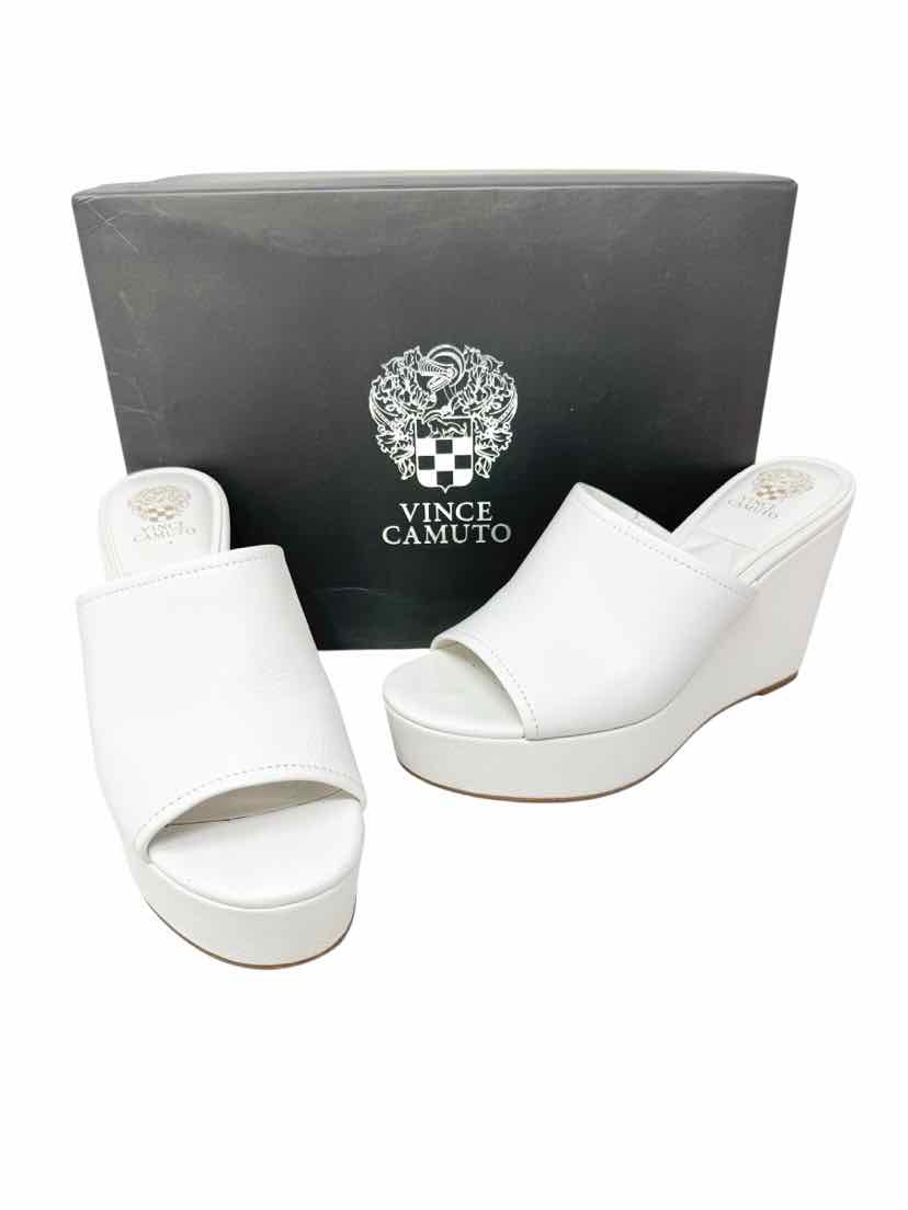 Shoe Size 8 Vince Camuto White Leather Sandals