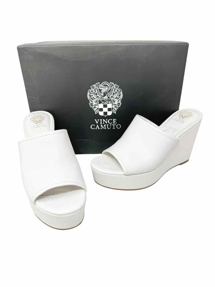 Shoe Size 8 Vince Camuto White Leather Sandals