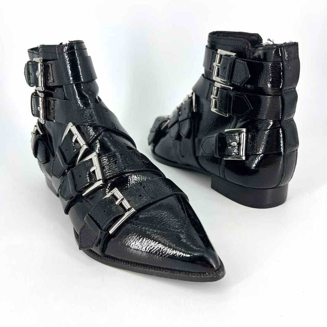 Shoe Size 36 Black PATENT Boots