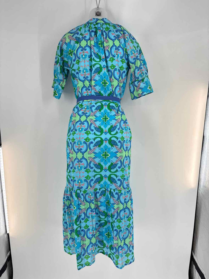 Size S ENTRO Blue Print Dress