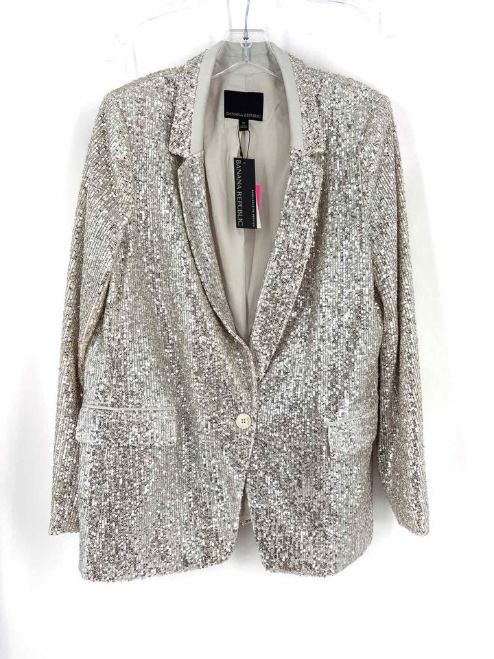 Size 12 Banana Republic Silver Blazer