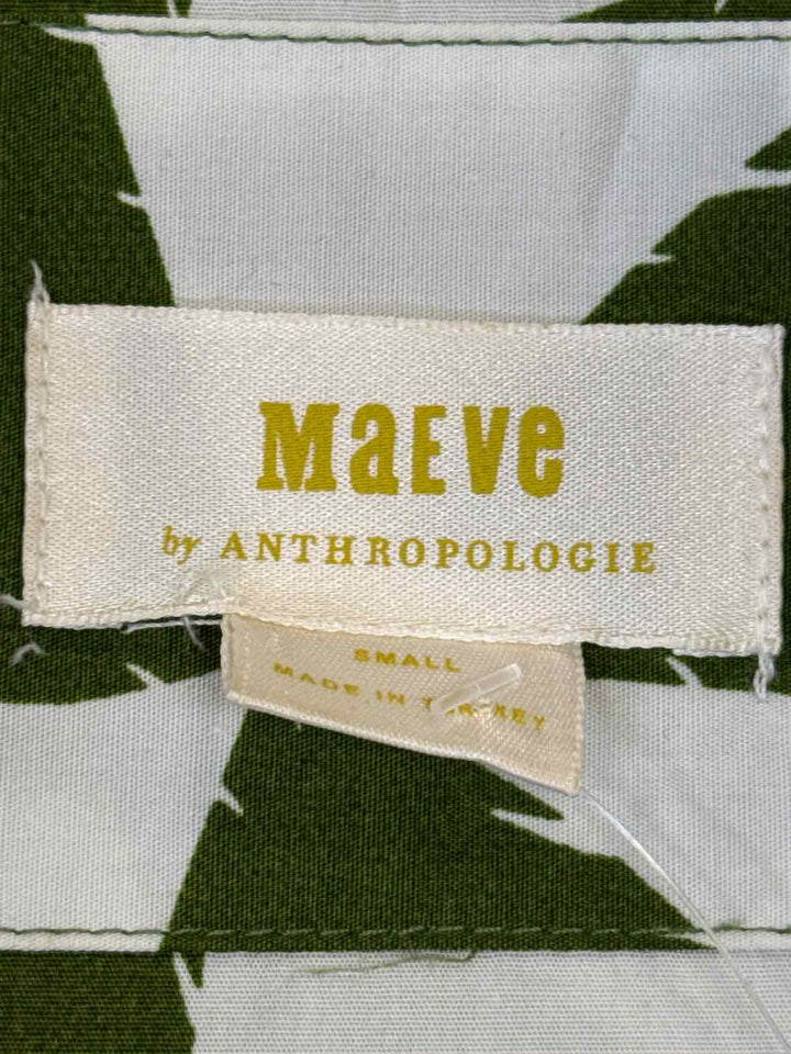 Size S MAEVE Green Print Dress