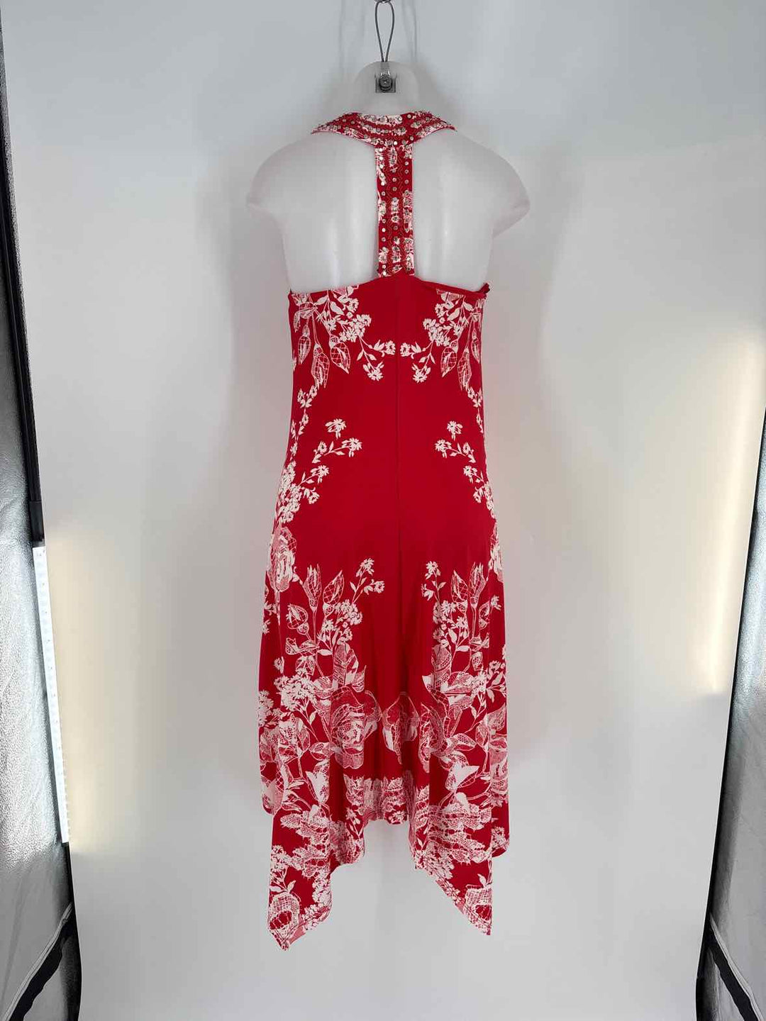 Size L INC Red Print Dress