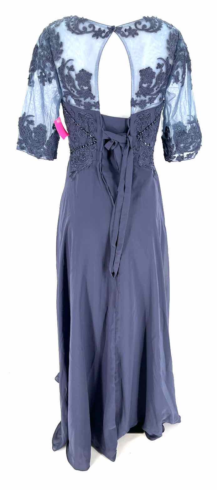 Size 8 Blue Chiffon Lace Dress