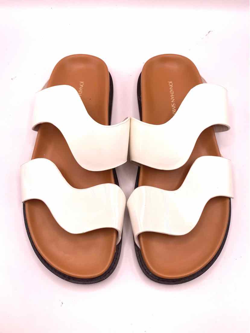 Shoe Size 39 JONATHAN SIMKHAI Ivory Leather Sandals