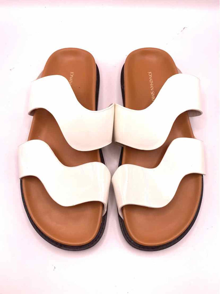 Shoe Size 39 JONATHAN SIMKHAI Ivory Leather Sandals