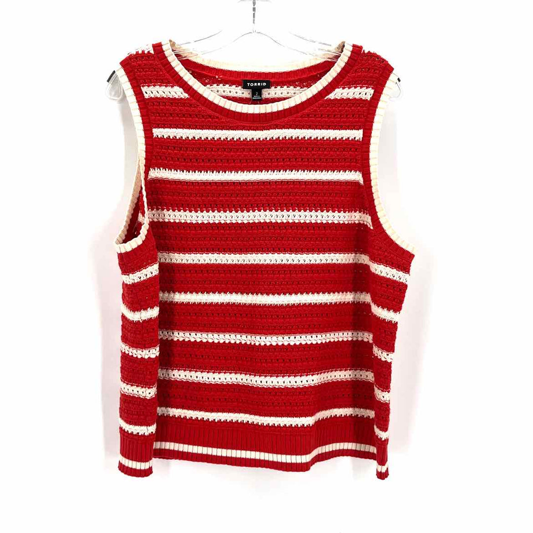 Size 2X Torrid Red Print Shirt