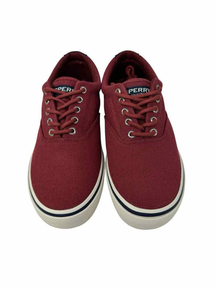Shoe Size 8.5 Sperry Burgundy Canvas Flats