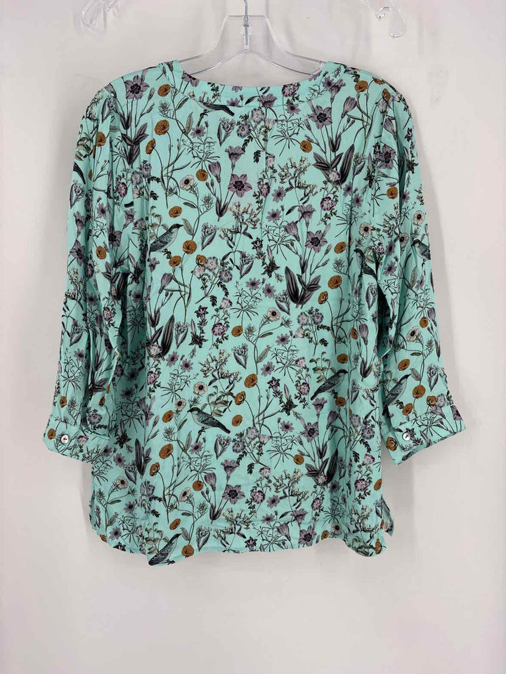 Size XS J JILL Green Print Shirt