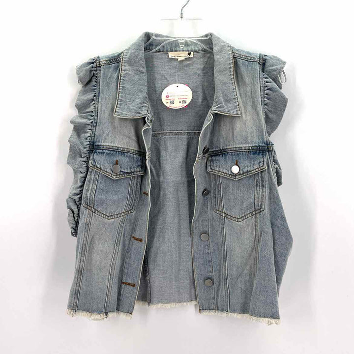 Size M Light Blue Denim Vest