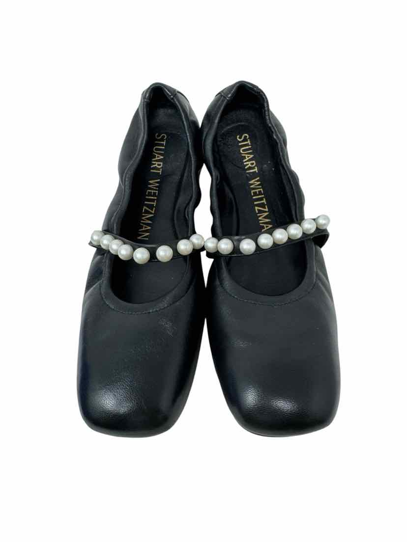 Shoe Size 8.5 Stuart Weitzman Black Flats