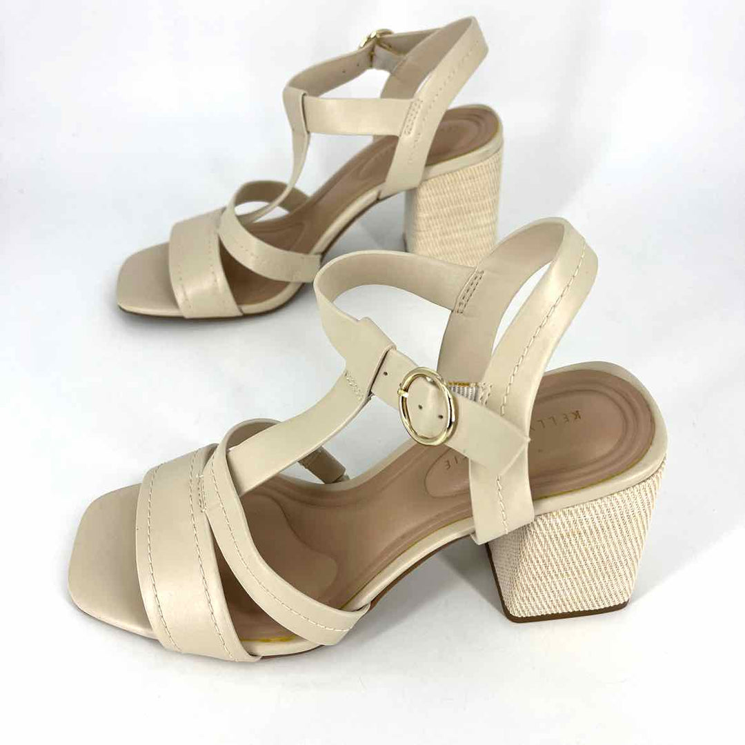 Shoe Size 7 KELLY & KATIE Beige Faux Leather Wedge