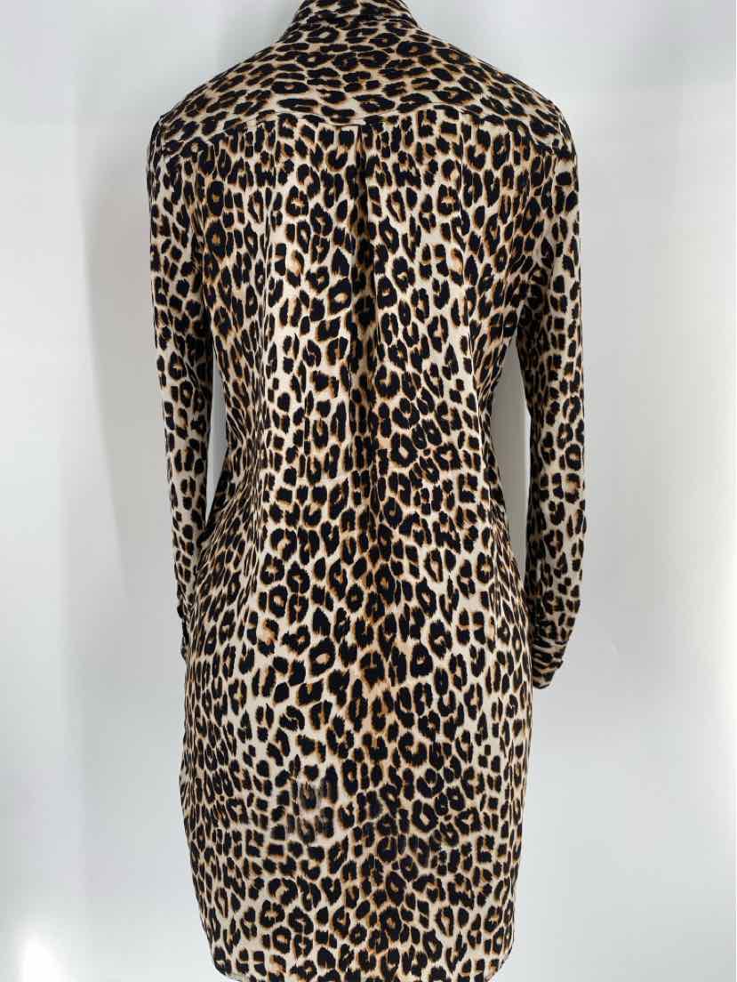 Size S EQUIPMENT Brown Print Dress