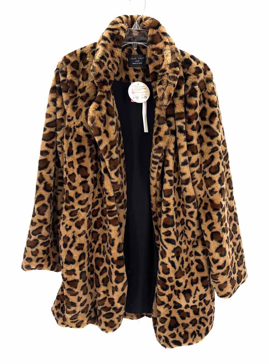 Size L Love Tree Multi-Color Faux Leather Jacket