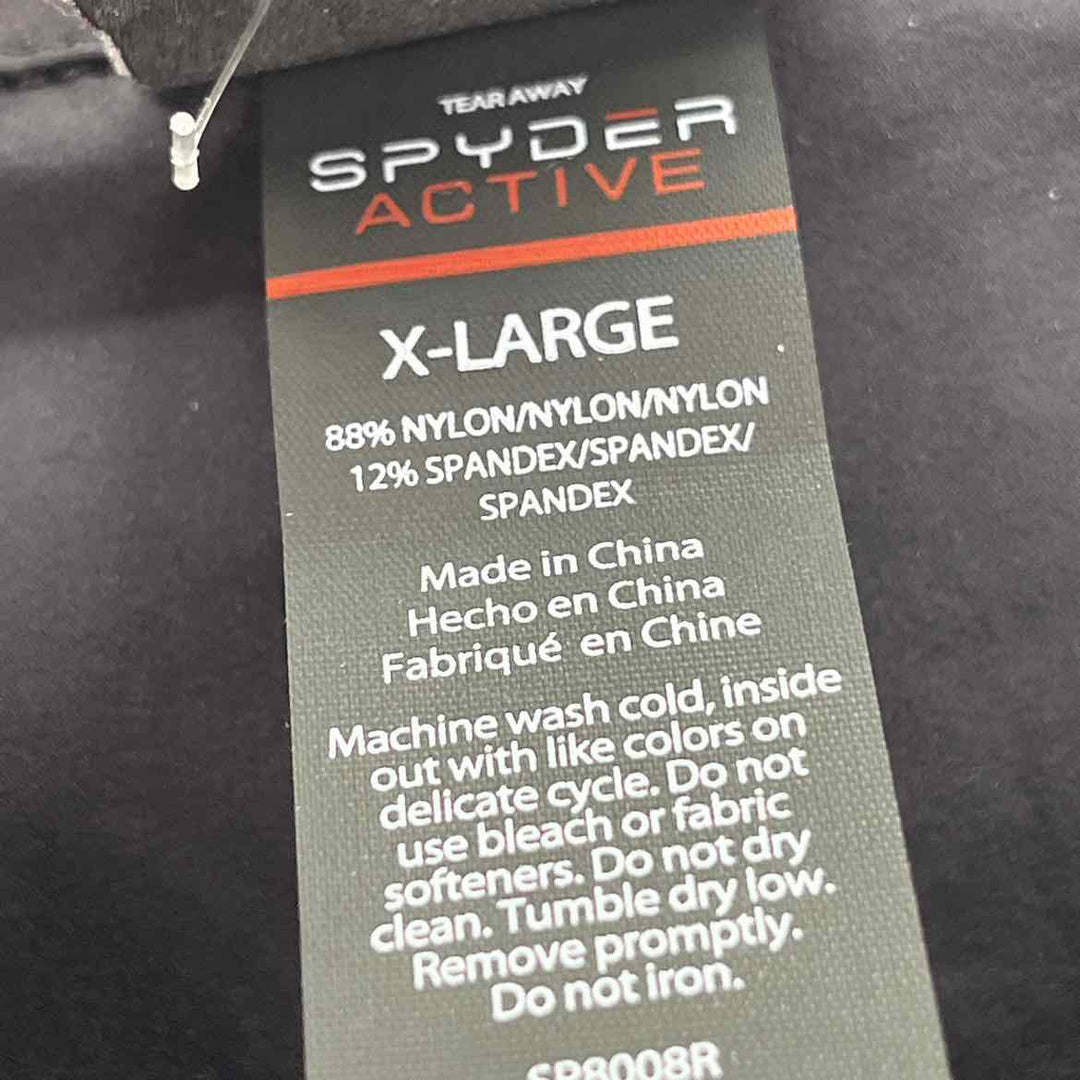 Size XL SPYDER Black Nylon Jacket