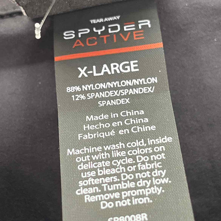 Size XL SPYDER Black Nylon Jacket