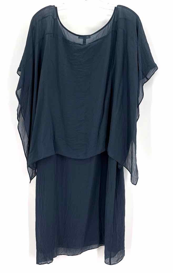 Size L Eileen Fisher Navy Dress