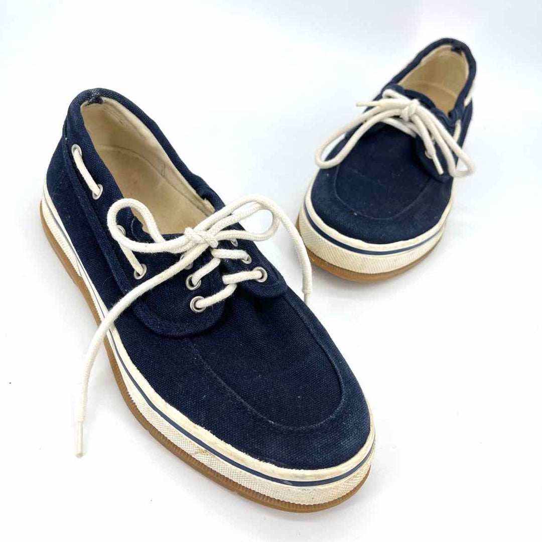 Shoe Size 8 LAND END Navy Canvas Sneakers