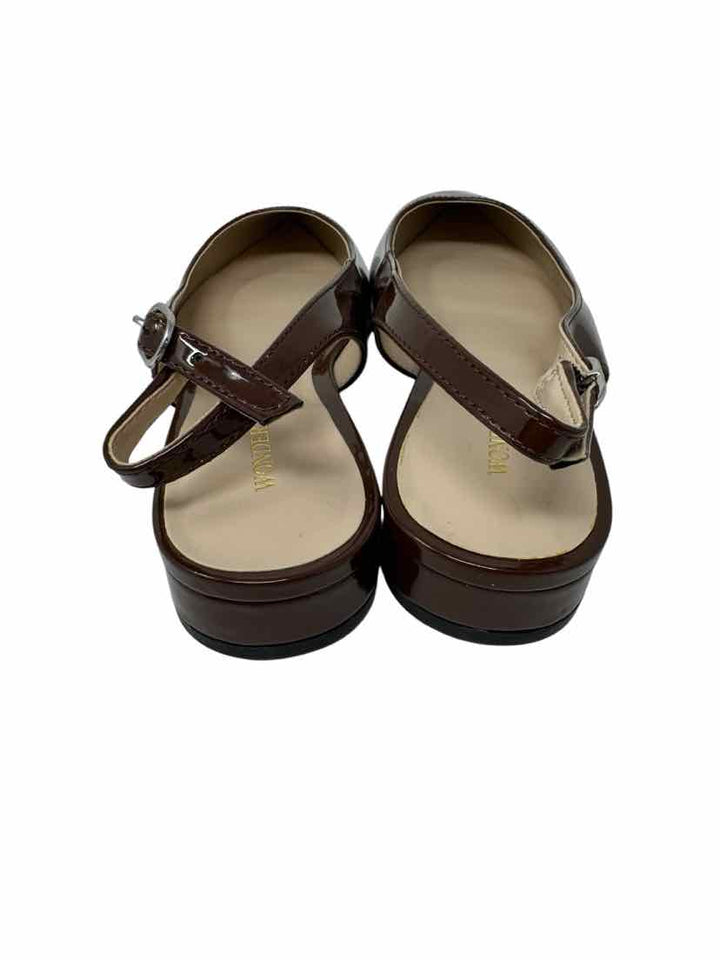 Shoe Size 7 Brown PATENT Flats