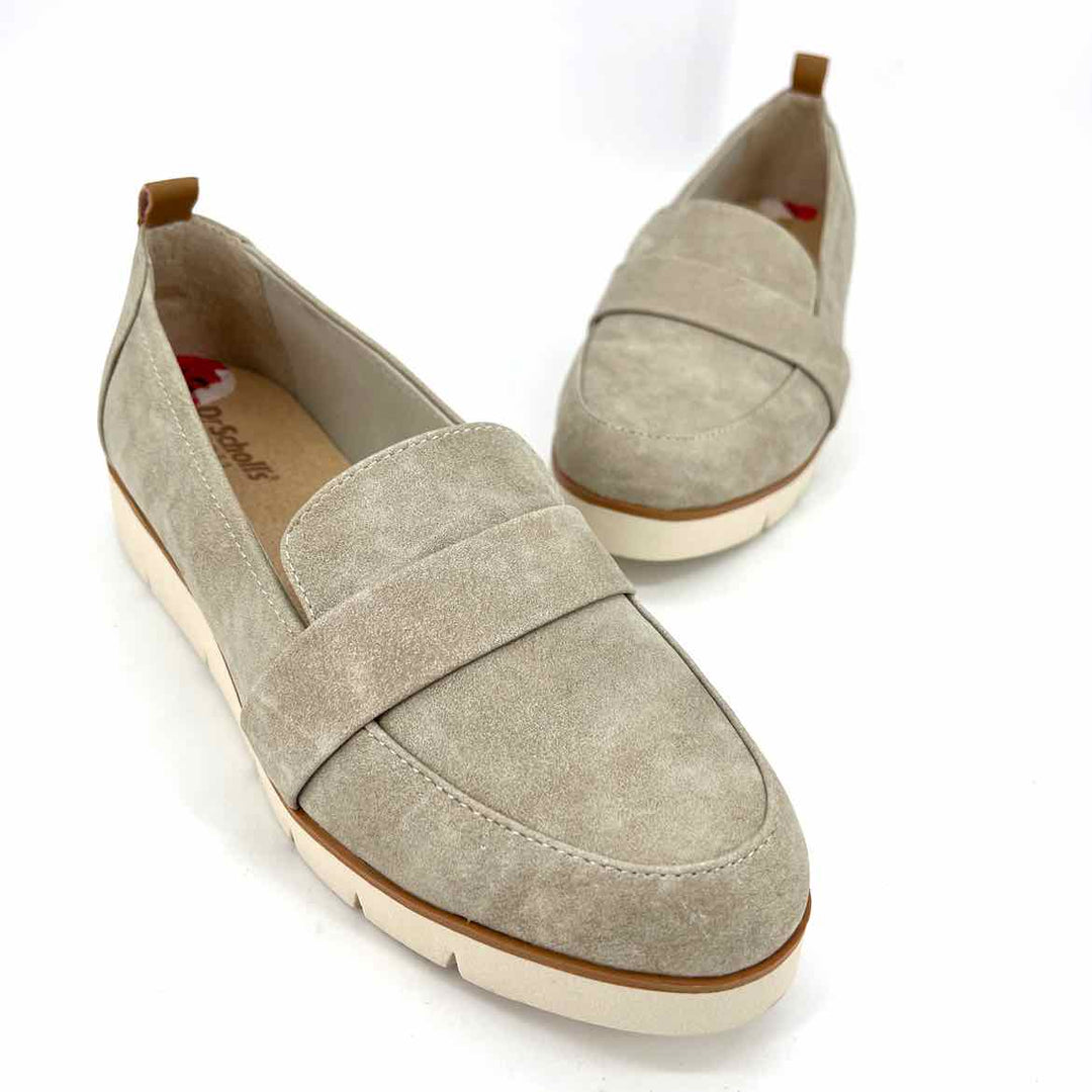 Shoe Size 6 dr scholls Taupe Faux Leather Loafers
