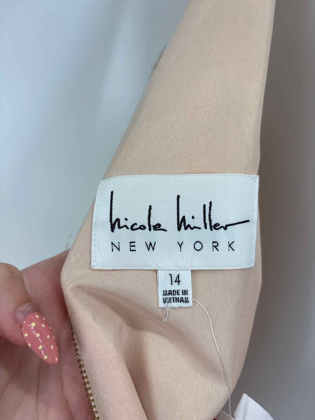 Size 14 NICOLE MILLER PINK PRINT Dress