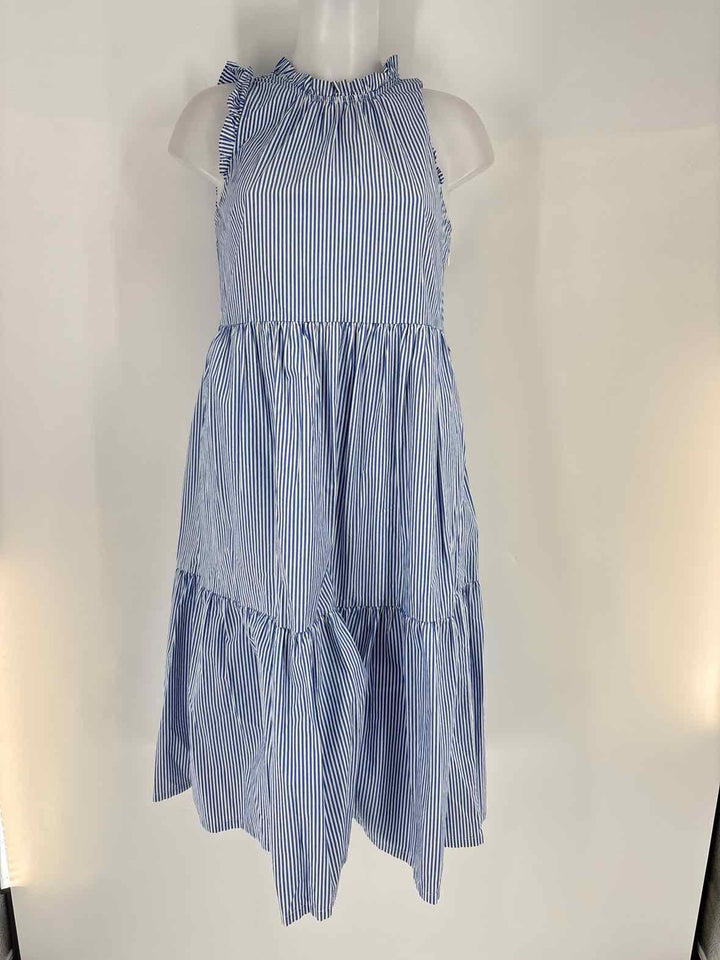Size 2 J Crew Blue Print Dress