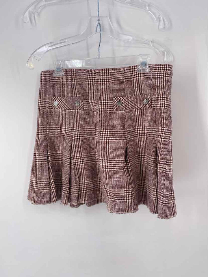Size 40 MAJE Burgundy Tweed Skirt