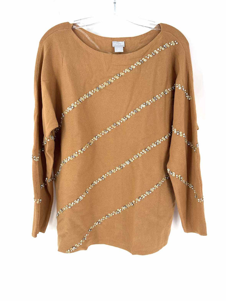 Size L Chico's Tan Sweater