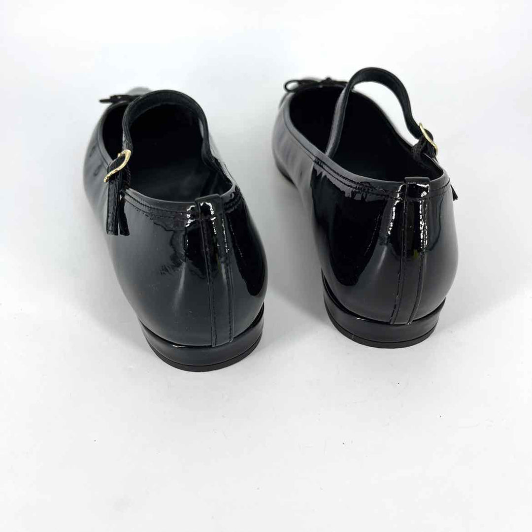 Shoe Size 8.5 J Crew Black PATENT Flats