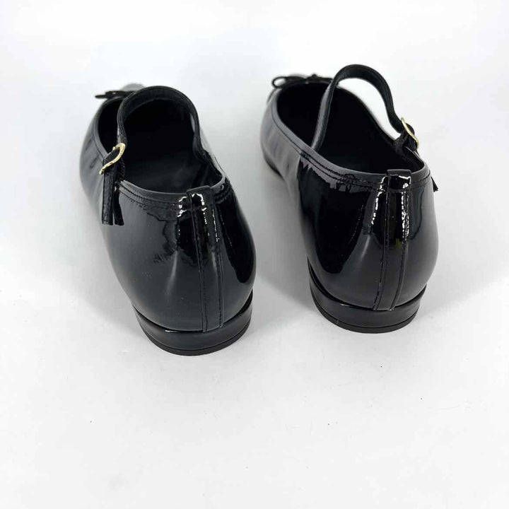 Shoe Size 8.5 J Crew Black PATENT Flats