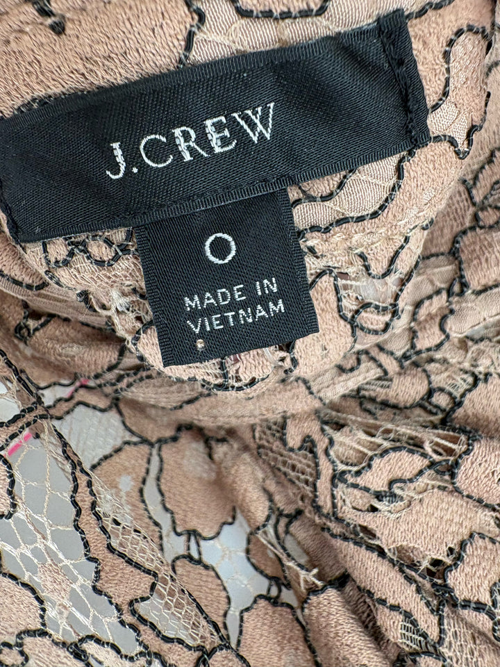 Size 0 J Crew Brown Print Shirt