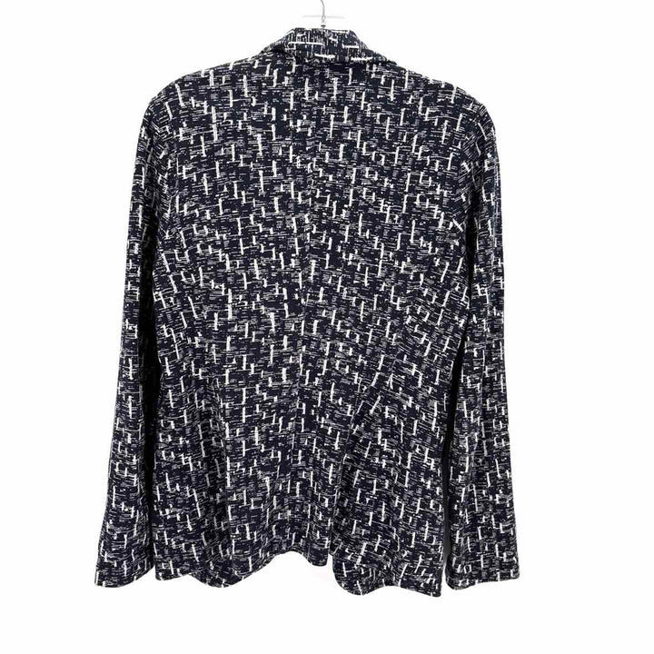 Size M NIC + ZOE Navy Print Blazer