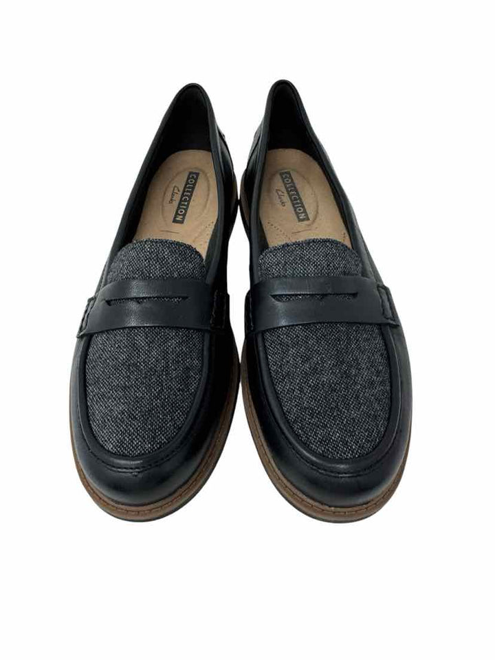 Shoe Size 8 CLARKS Black Print Flats