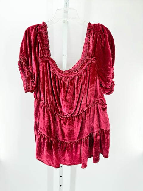 Size 22/24 Torrid Red Velour Shirt