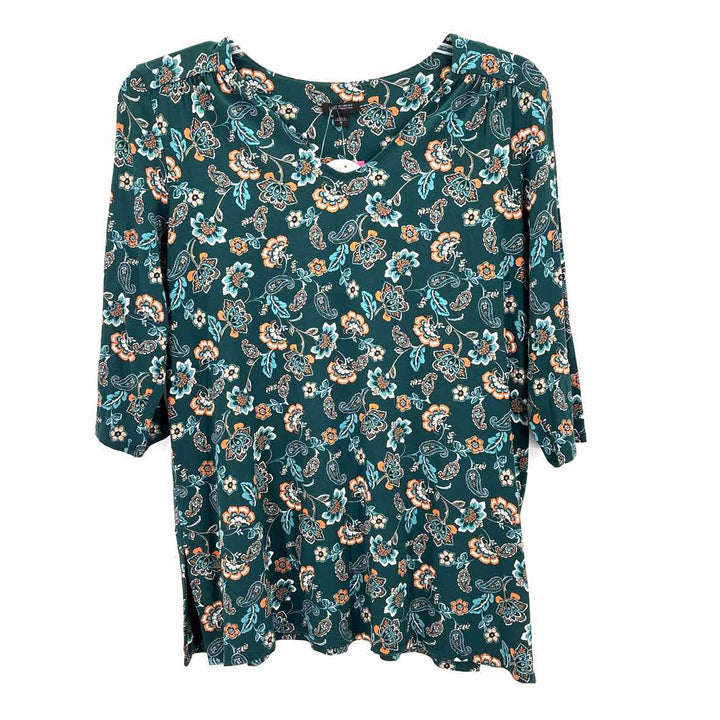 Size M J JILL Green Knit Shirt