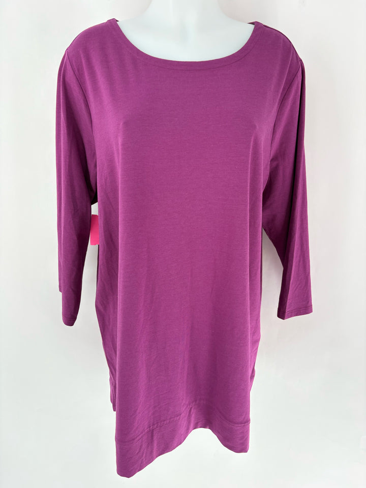 Size XL J JILL Fuschia Cotton Shirt
