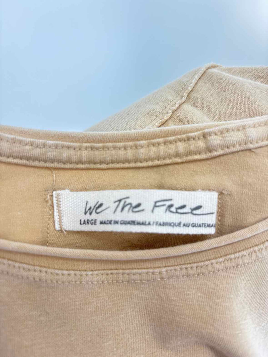 Size L FREE PEOPLE Tan Shirt