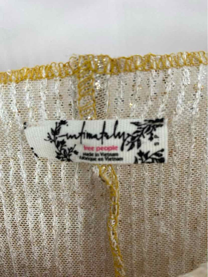 Size S FREE PEOPLE Gold Shirt