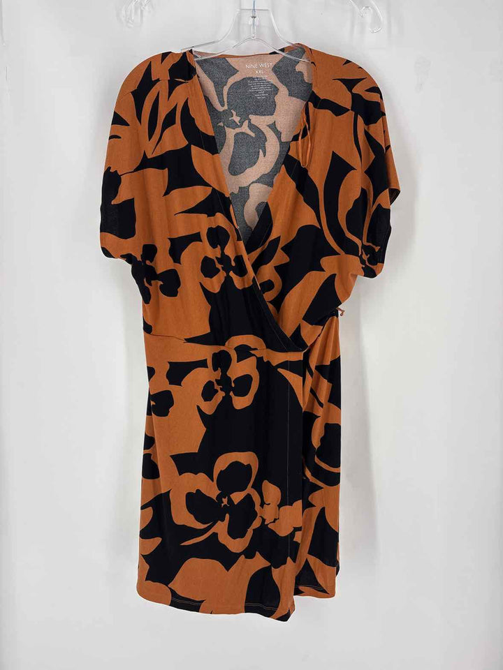 Size XXL Nine West Brown Print Dress