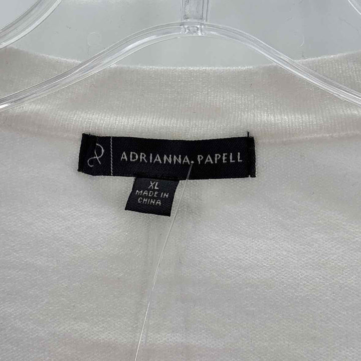 Size XL Adrianna Papell Ivory Sweater