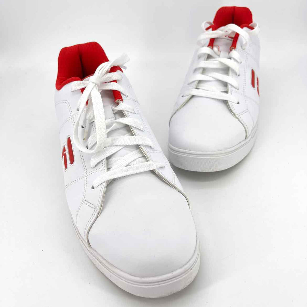 Shoe Size 44 FILA White Faux Leather Sneakers