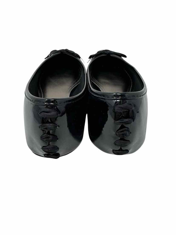 Shoe Size 10 Black PATENT Flats