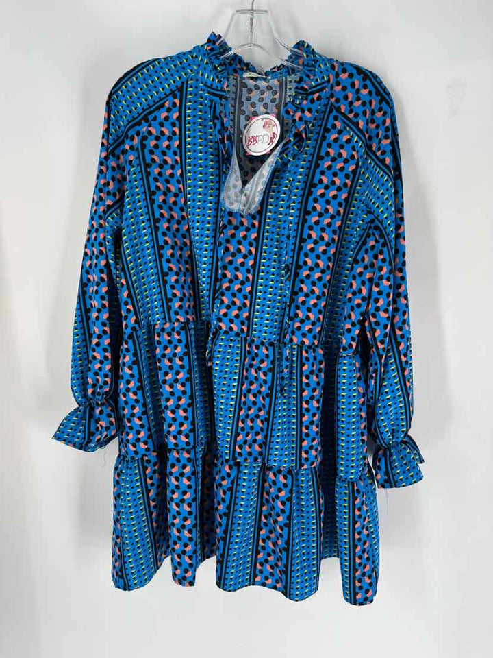 Size M Blue Print Dress