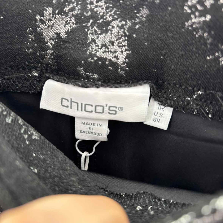 Size 8 Chico's Black Knit Pants