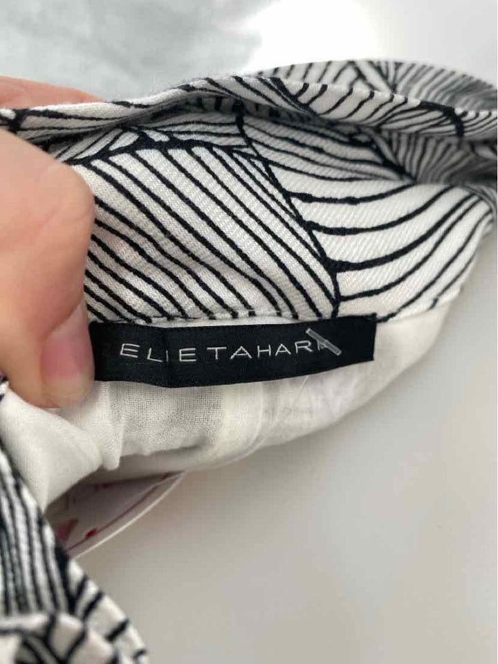 Size 8 ELIE TAHARI Black/White Pants