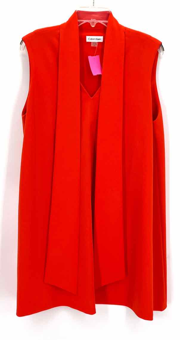 Size 10 Calvin Klein Orange Dress