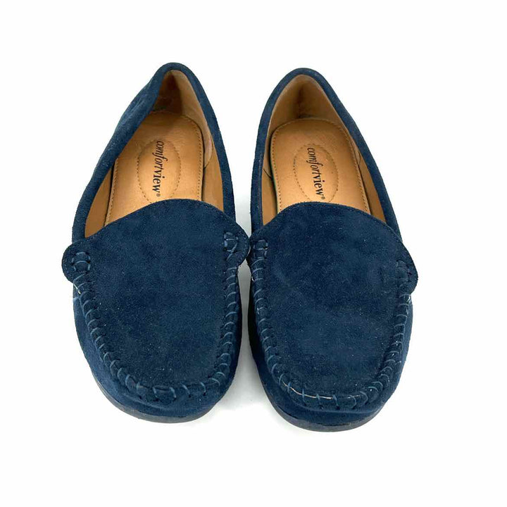 Shoe Size 7.5 COMFORT Navy Faux Leather Loafers