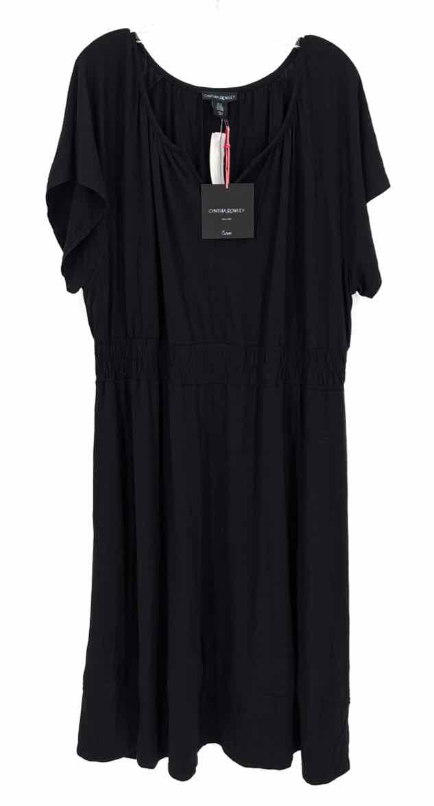 Size 2X CYNTHIA ROWLEY Black Dress