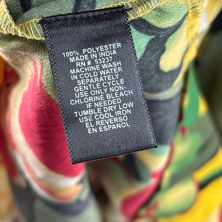 Size 1X Yellow Print Dress