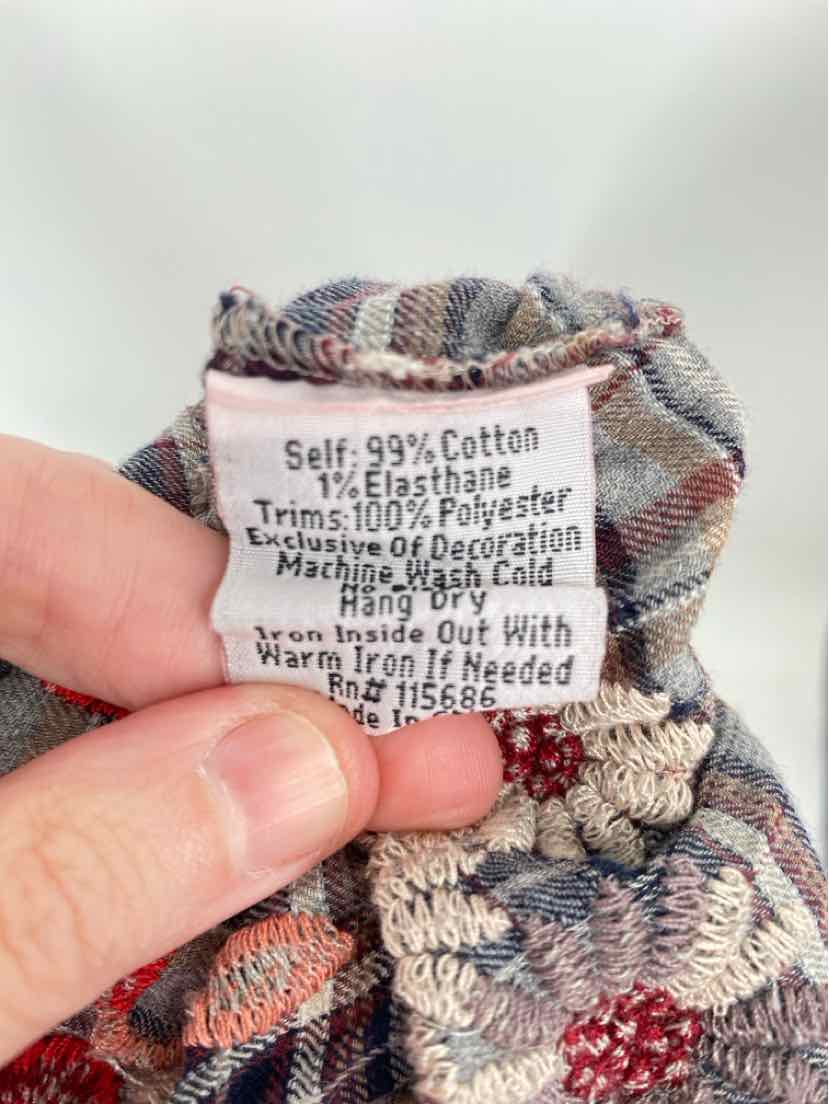 Size S Johnny Was gray print Dress